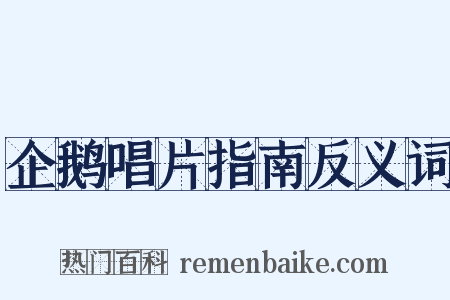 企鹅唱片指南反义词是什么意思的图片